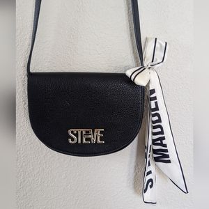 Steve Madden cross body leather black leather bag
